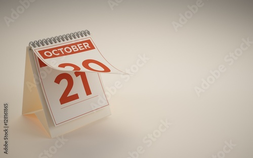 3d Rendering calendar illustration day