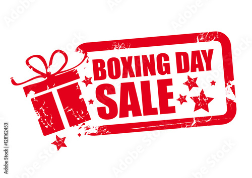 Boxing day grunge rubber stamp vector illustration
