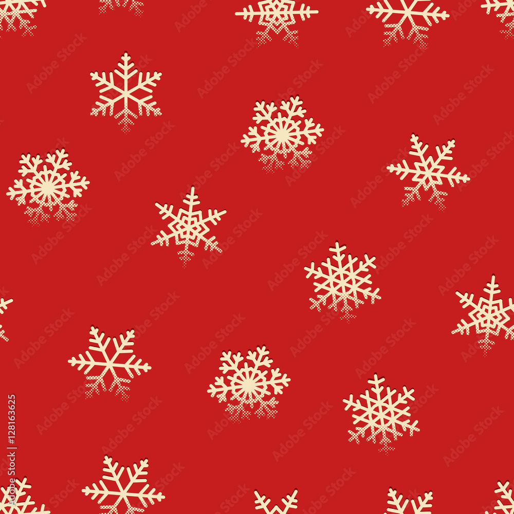 Seamless snowflakes retro pattern for winter Christmas holidays Seamless snowflakes retro pattern for winter Christmas holidays