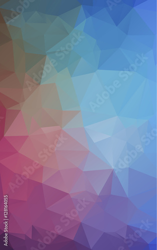 Design polygon multicolor blue and colorful geometric which cons