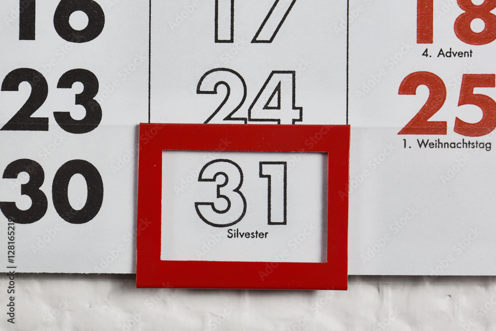 Silvester, Kalender Stock Photo  Adobe Stock