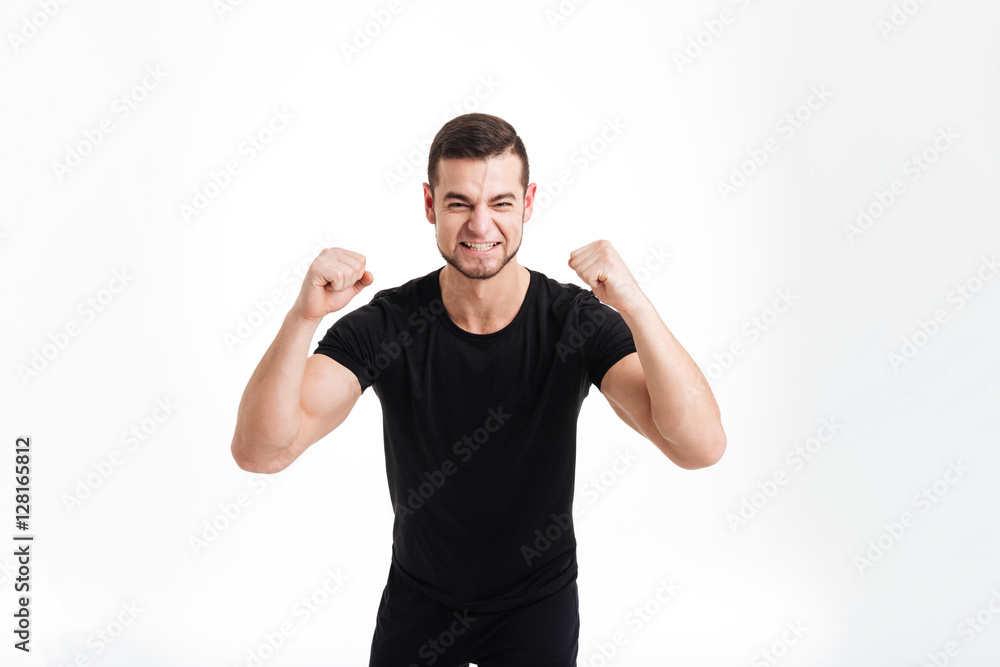 Happy bodybuilder Happy bodybuilder