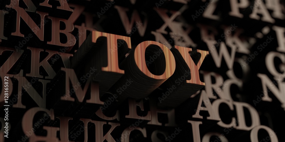 Toy - Wooden 3D rendered letters/message.  Can be used for an online banner ad or a print postcard.