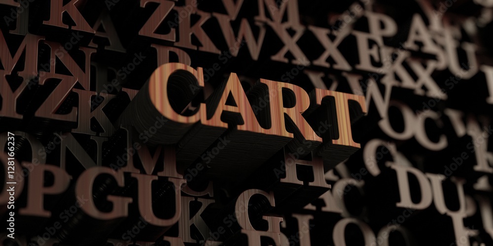 Cart - Wooden 3D rendered letters/message. Can be used for an online banner ad or a print postcard. Cart - Wooden 3D rendered letters/message. Can be used for an online banner ad or a print postcard.