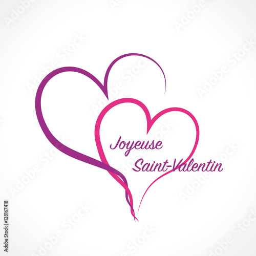 Joyeuse Saint-Valentin-cœurs enlacés