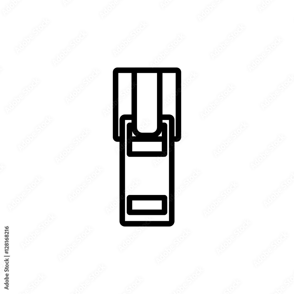 Zip icon. Zipper cloth fashion style clothing theme. Isolated design. Vector illustration Zip icon. Zipper cloth fashion style clothing theme. Isolated design. Vector illustration