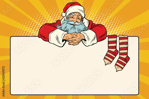 Santa Claus character Christmas socks for gifts
