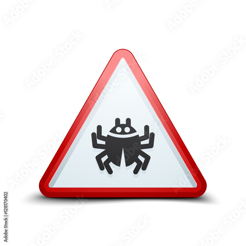 Programming code bug sign