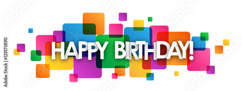 "HAPPY BIRTHDAY" Vector Banner Card