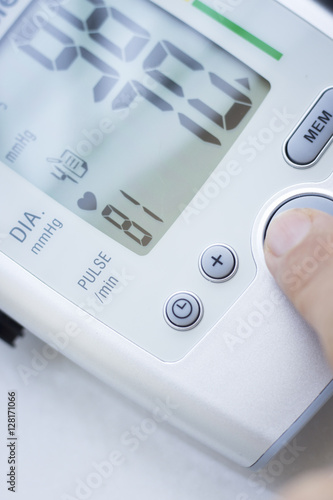 Blood pressur pulse rate meter photo