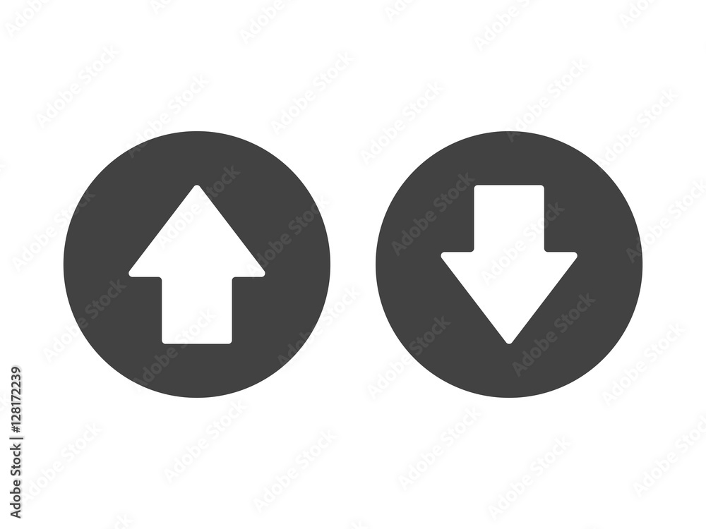 Up and down arrow icon vector Up and down arrow icon vector