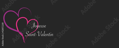 Bannière Saint-Valentin-cœurs enlacés