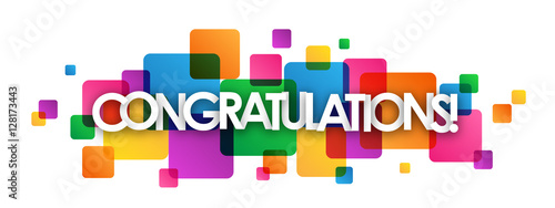 "CONGRATULATIONS" Colourful Banner Card