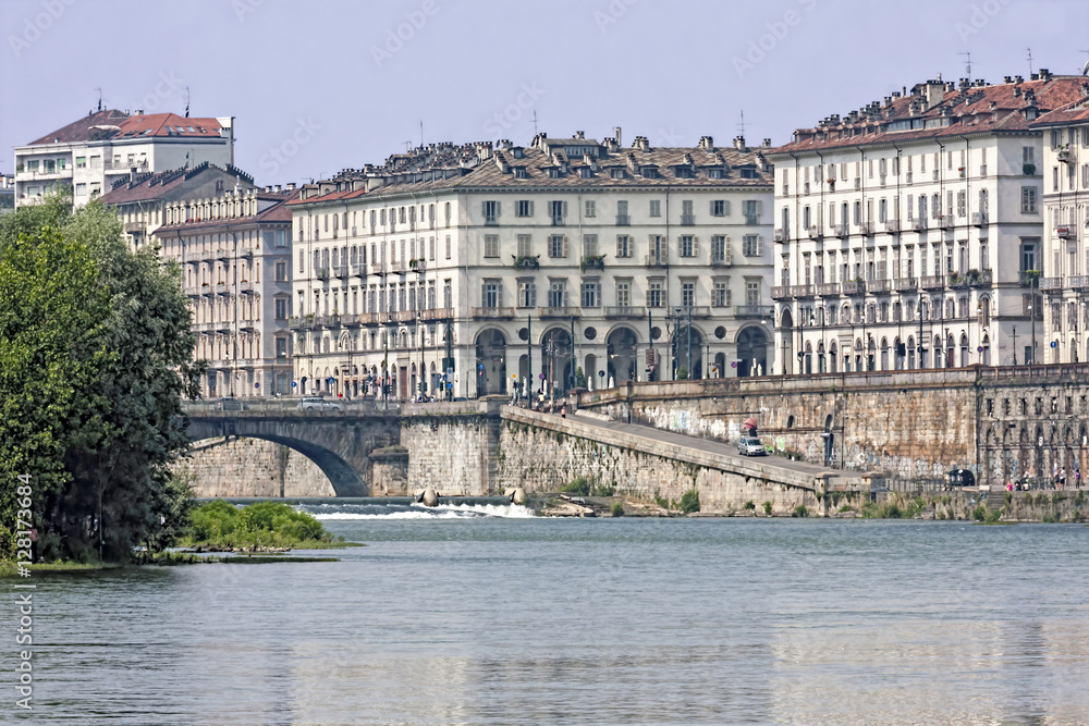 View of Turin from Po river - Italy