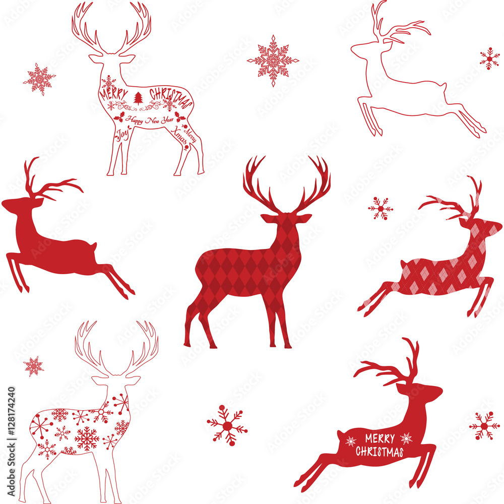 Reindeer silhouette Collections Reindeer silhouette Collections