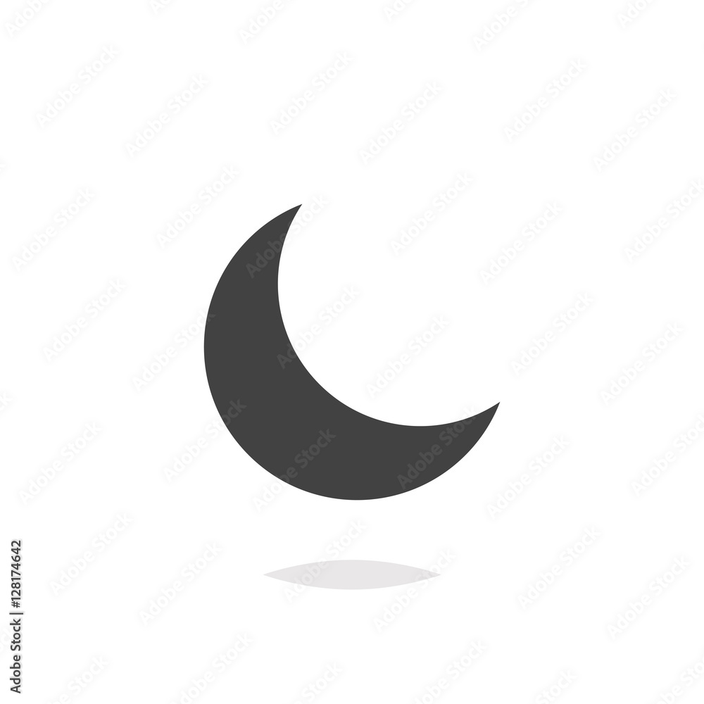 Moon icon vector isolated Moon icon vector isolated