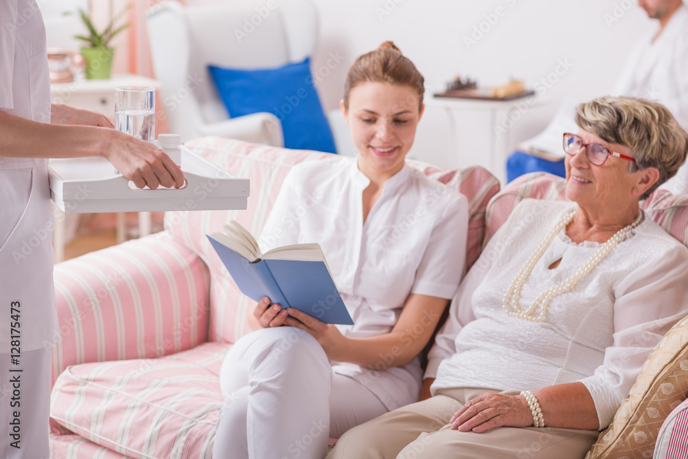 Elderly lady in private clinic Elderly lady in private clinic