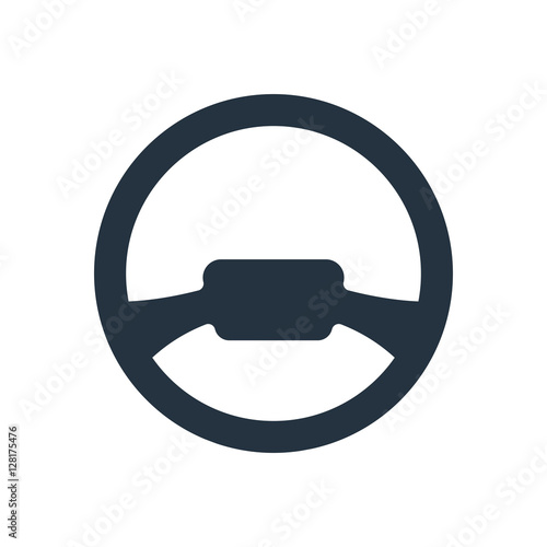 car steering isolated icon on white background, auto service, re