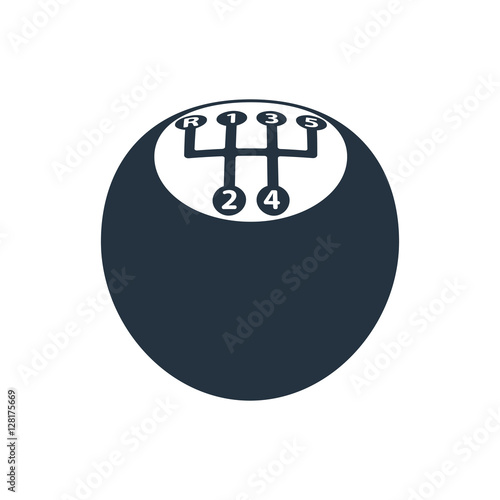 speed shifter,knob isolated icon on white background, auto servi