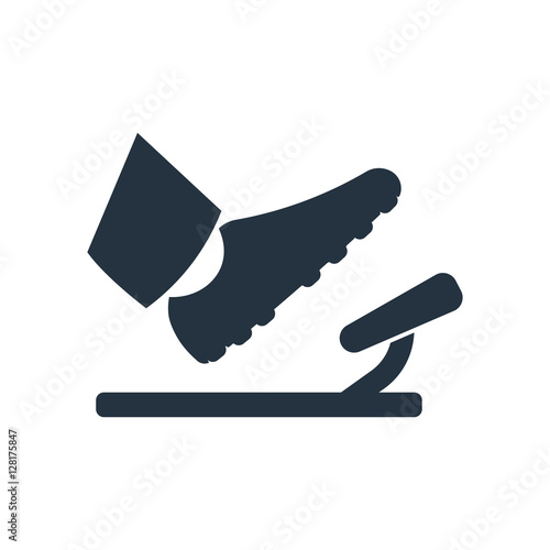 gas pedal, brake pedal, isolated icon on white background, auto