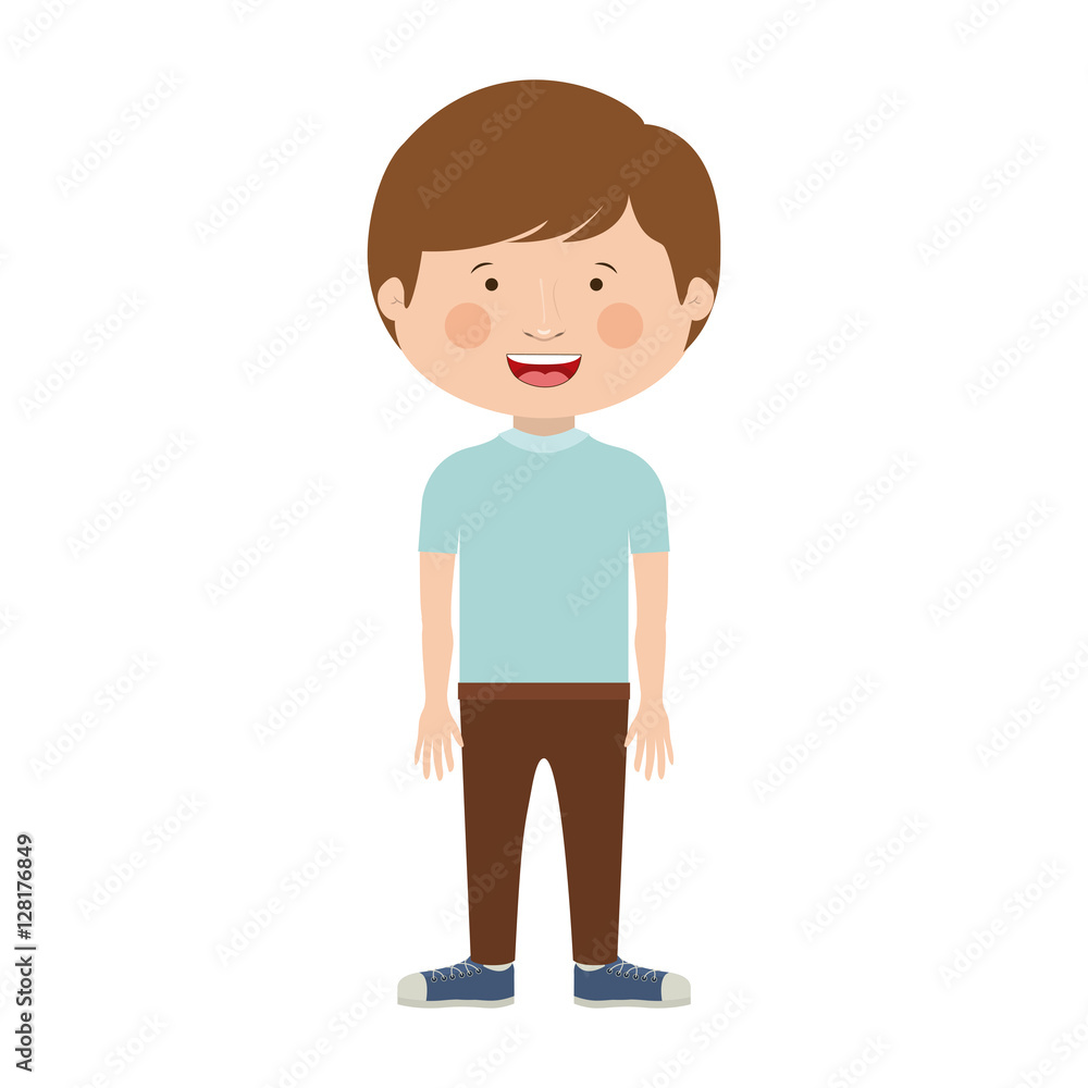 Boy cartoon icon. Kid childhood little people and person theme. Isolated design. Vector illustration