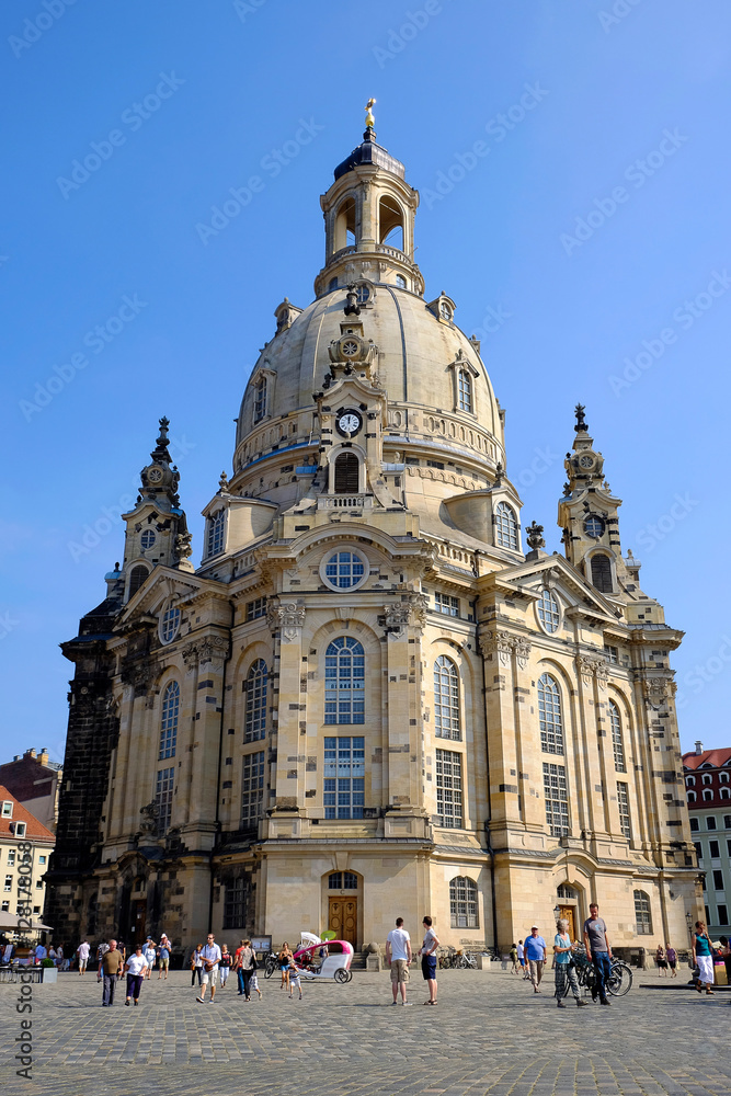 The Dresden Frauenkirche in Dresden, Germany.