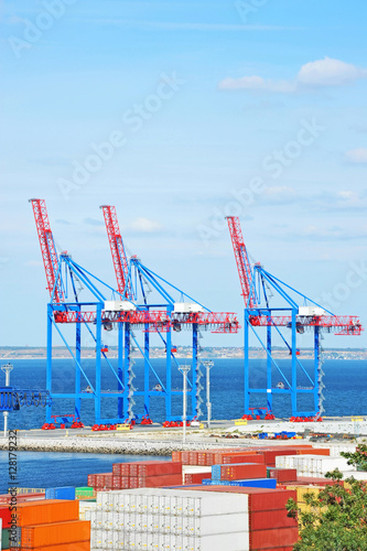 Port cargo crane and container © Unkas Photo