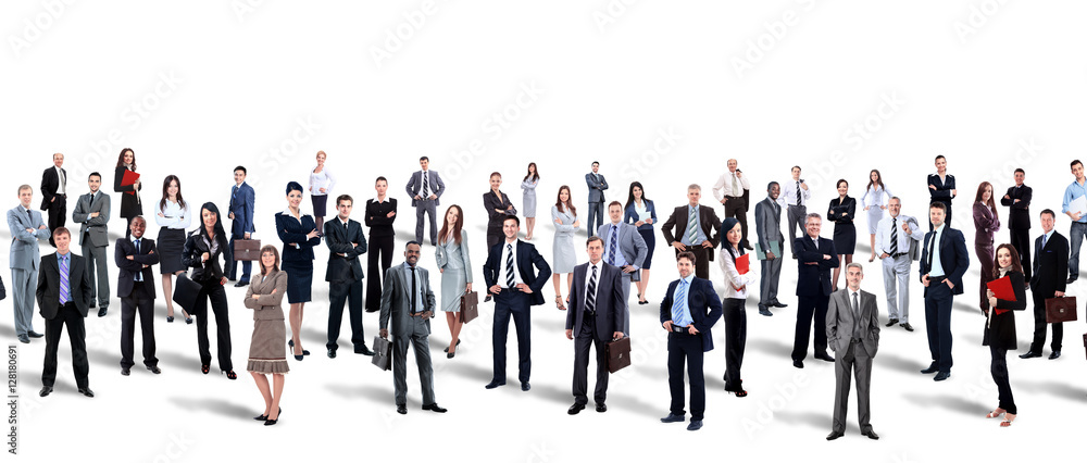 Large group of people full length isolated on white Large group of people full length isolated on white