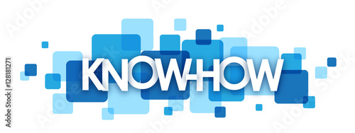 "KNOW-HOW" Blue Vector Letters Icon