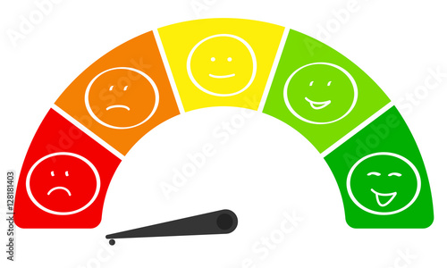 Einzeln Bewertung Barometer für Meinungs Umfrage