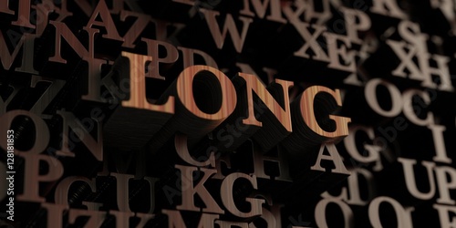 Long - Wooden 3D rendered letters/message. Can be used for an online banner ad or a print postcard.