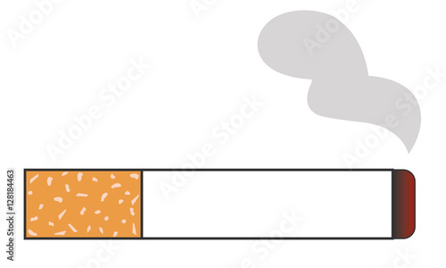 Zigarette brennend Grafik mit Rauch