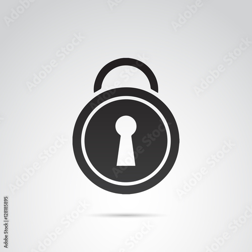 Door lock vector icon.