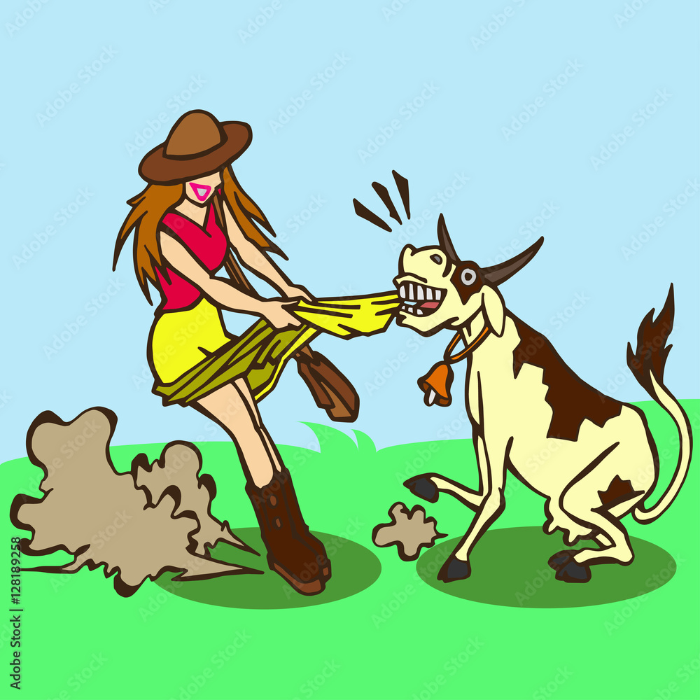 MIlk Lady (playing happily along with cows) MIlk Lady (playing happily along with cows)