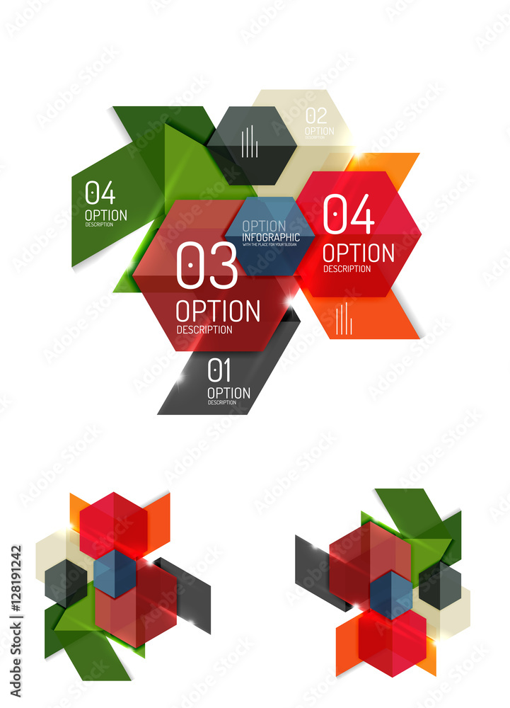 Paper infographic elements Paper infographic elements