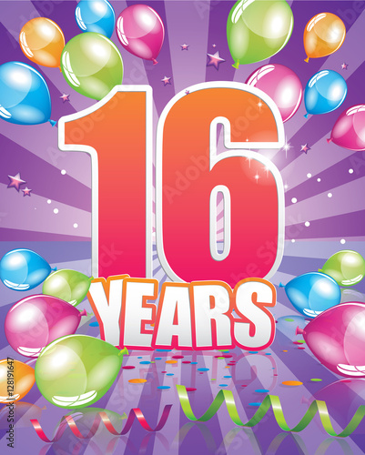 16 years birthday card