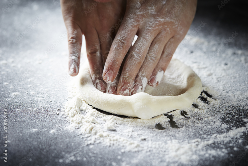 Obraz premium pizza dough