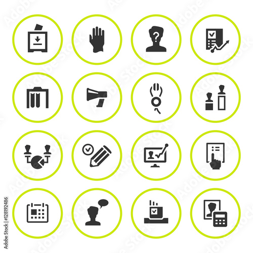 Set round icons of elections