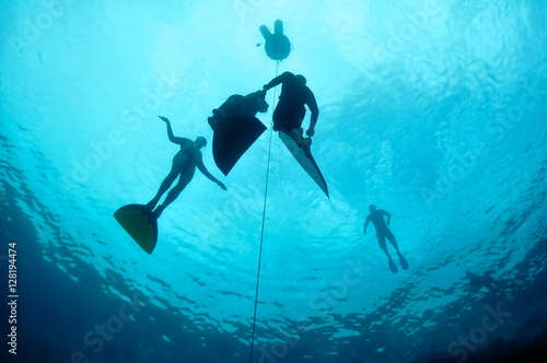 Wallpaper Mural Freediving training in the depth of Blue Hole Torontodigital.ca