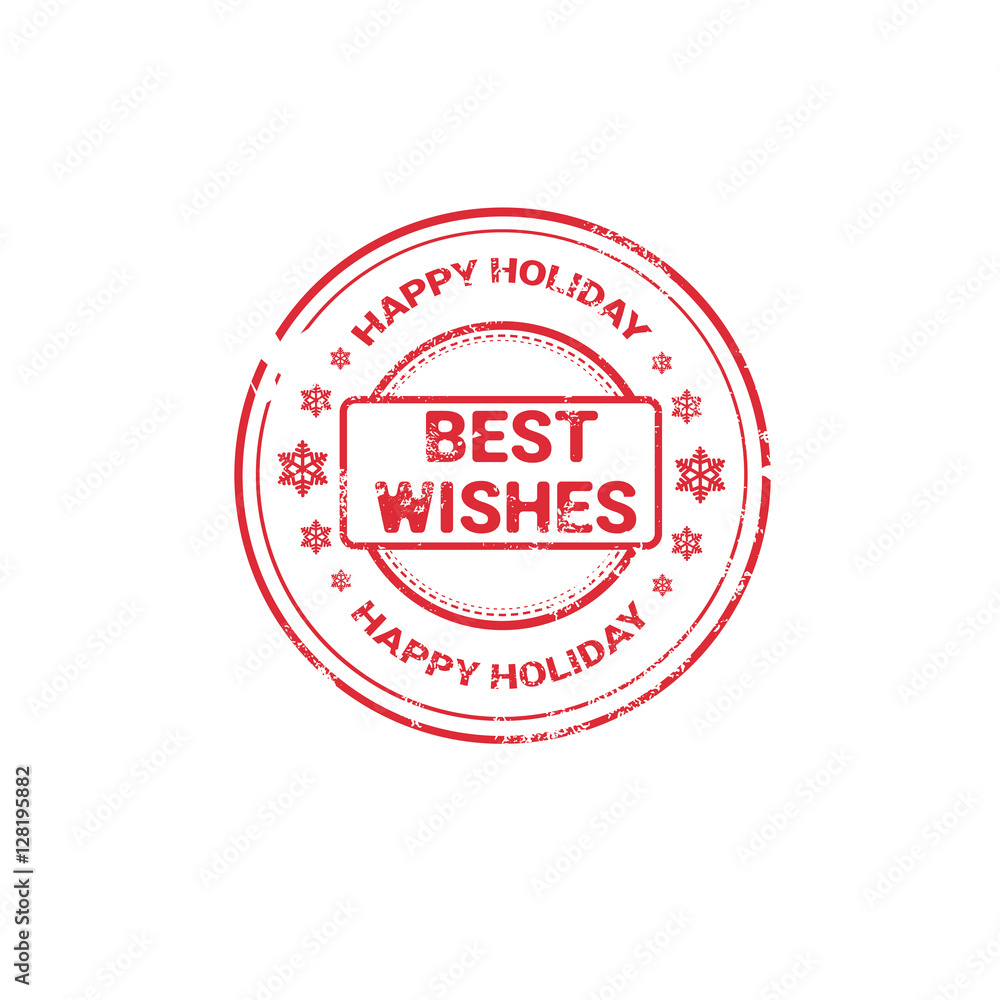 Happy New Year Merry Christmas Greeting Card Decoration Laber Web Icon Flat Vector Illustration