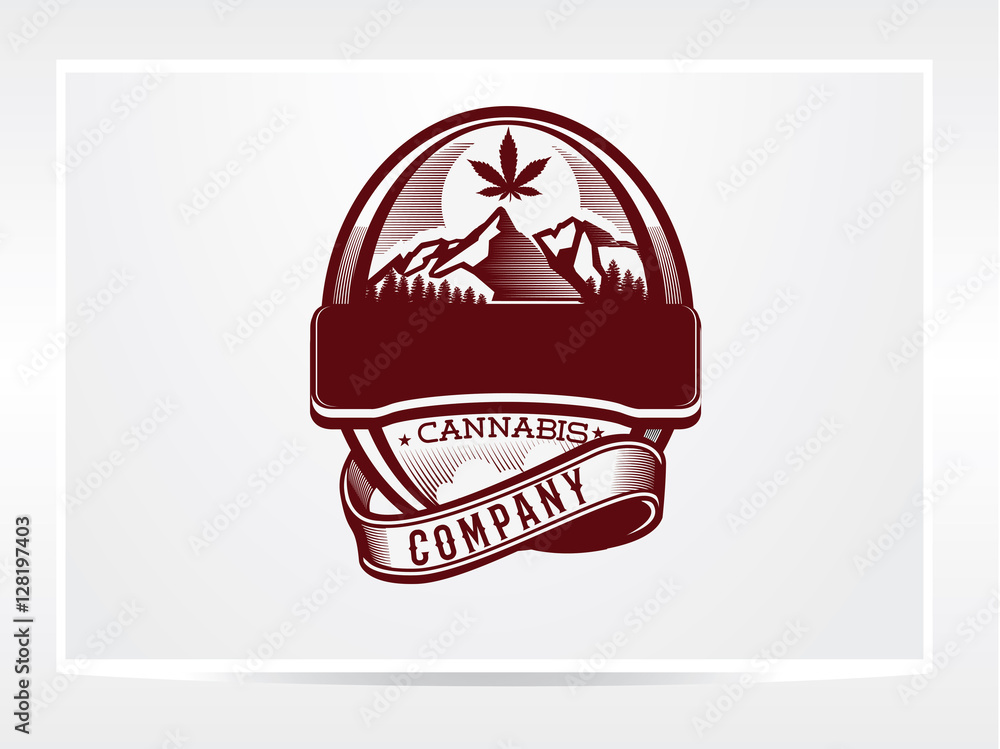 Fototapeta premium cannabis logo