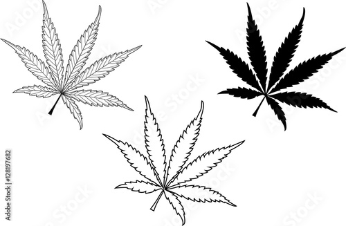 cannabis, cannabis leaf set,
