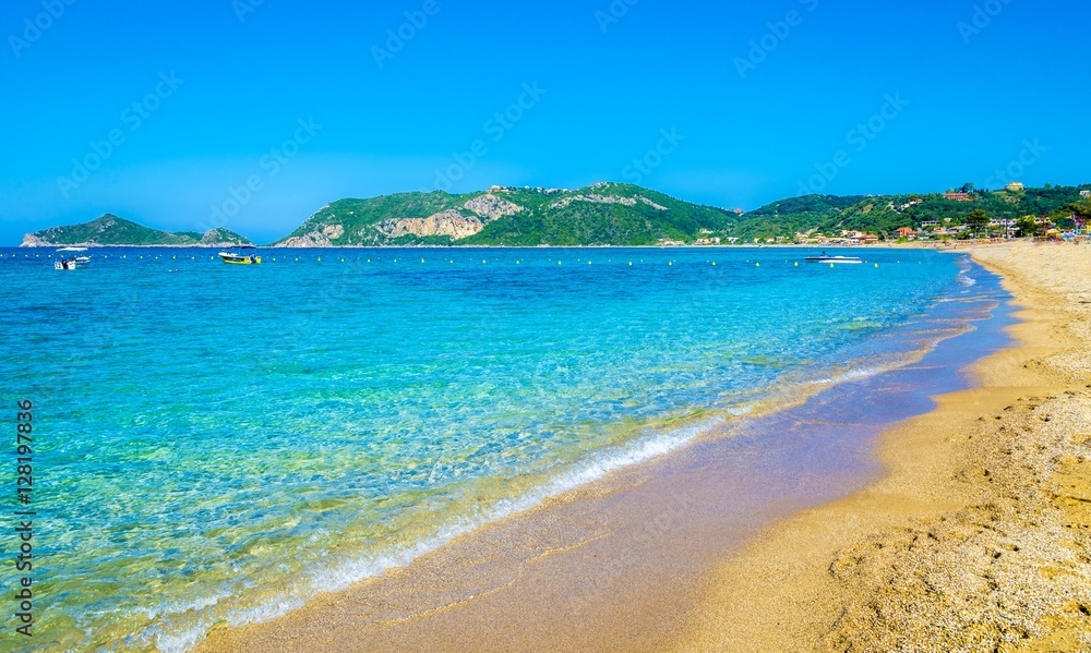 Agios Georgios Pagon beach in Corfu island, Greece