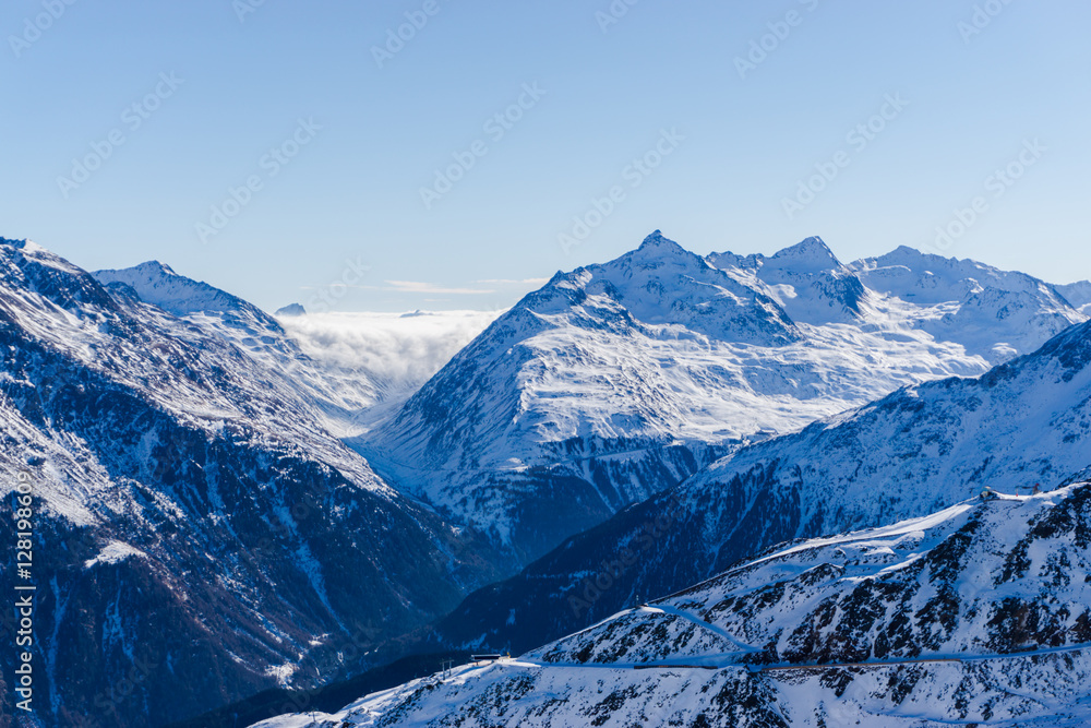 The Alps in the winter
