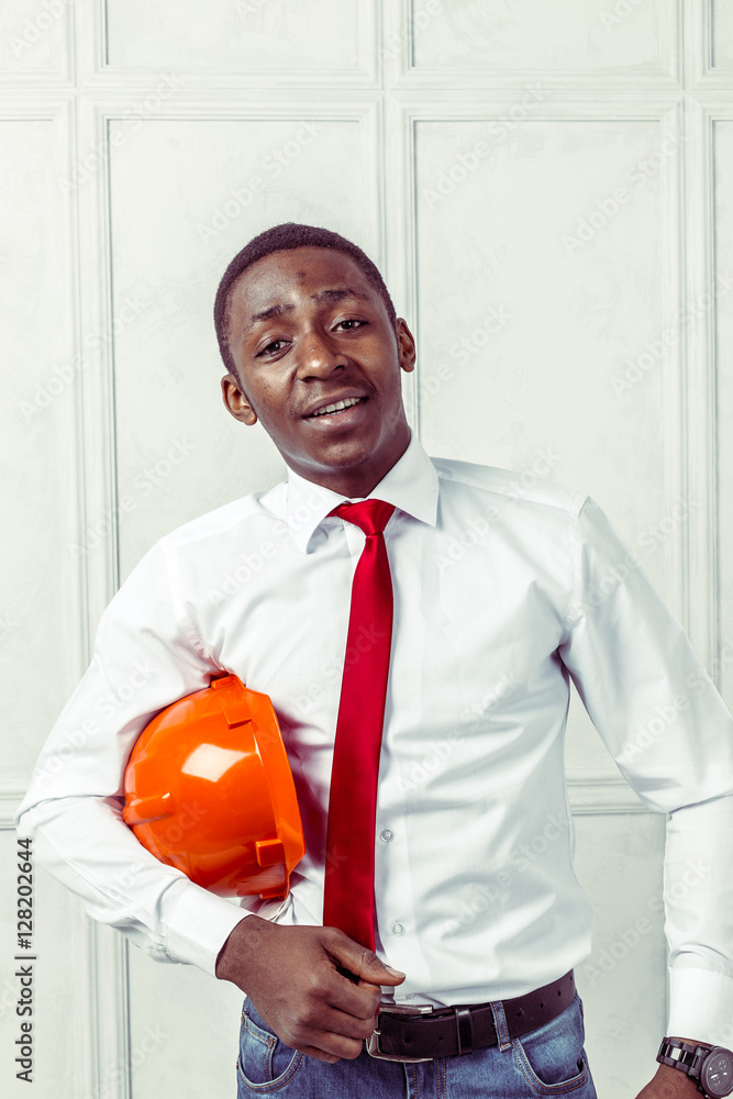 A black man African American Construction Worker A black man African American Construction Worker