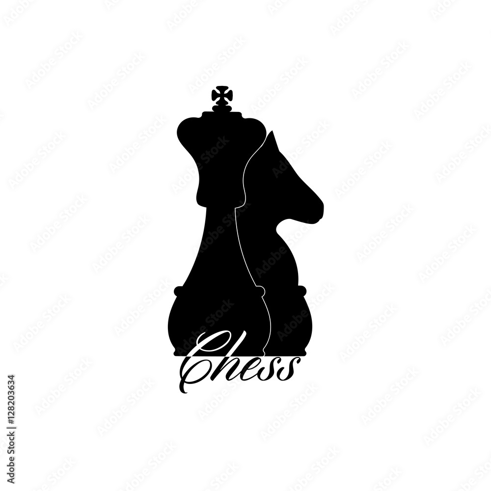 Chess. Game of chess. Chess figure silhouette. Chess knight. Chessman Chess. Game of chess. Chess figure silhouette. Chess knight. Chessman