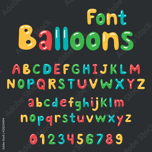 Balloons font Alphabet