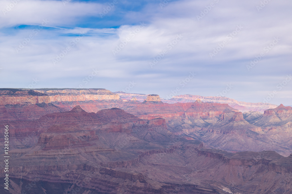 Diving into an amazing view over Grand Canyon, National Park, Colorado, USA