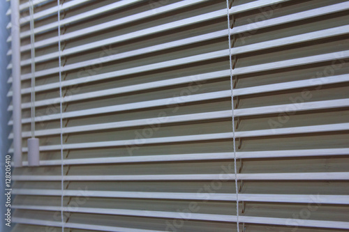 Wooden shutters on the window close-up. Interior