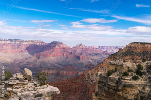 Diving into an amazing view over Grand Canyon, National Park, Colorado, USA